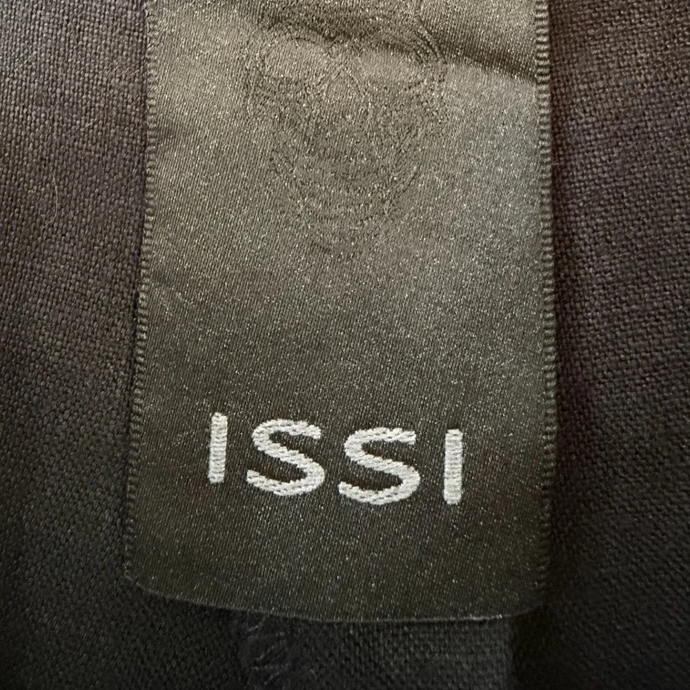 ISSI Athens Black 100% Linen‎ Pleated Tapered Trousers Size 3 SS180311 (1401)